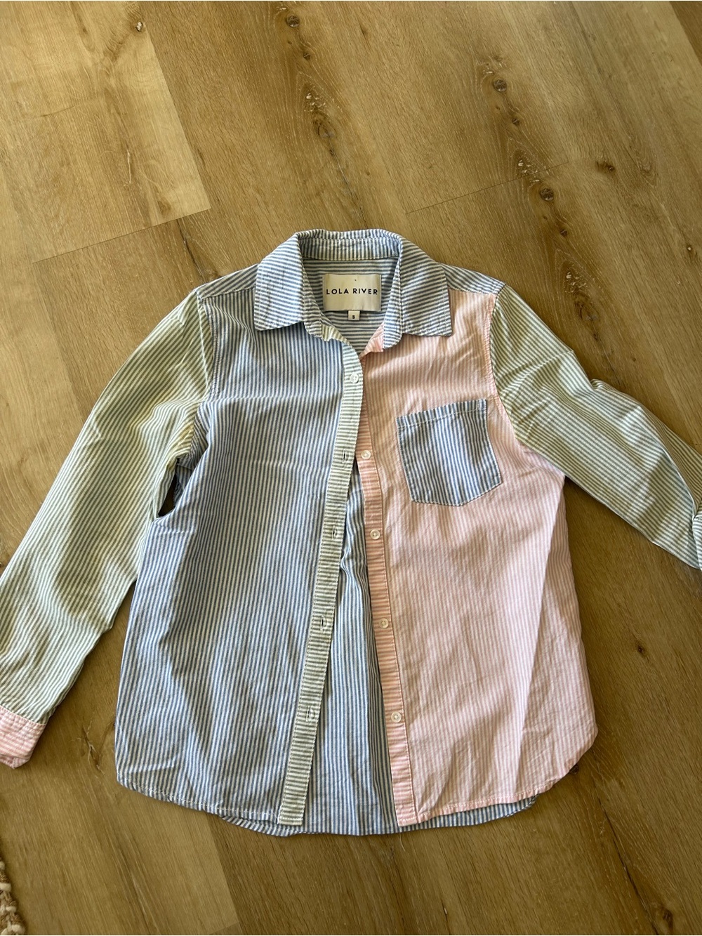 Asymmetrical Colored Button-Down Shirt
